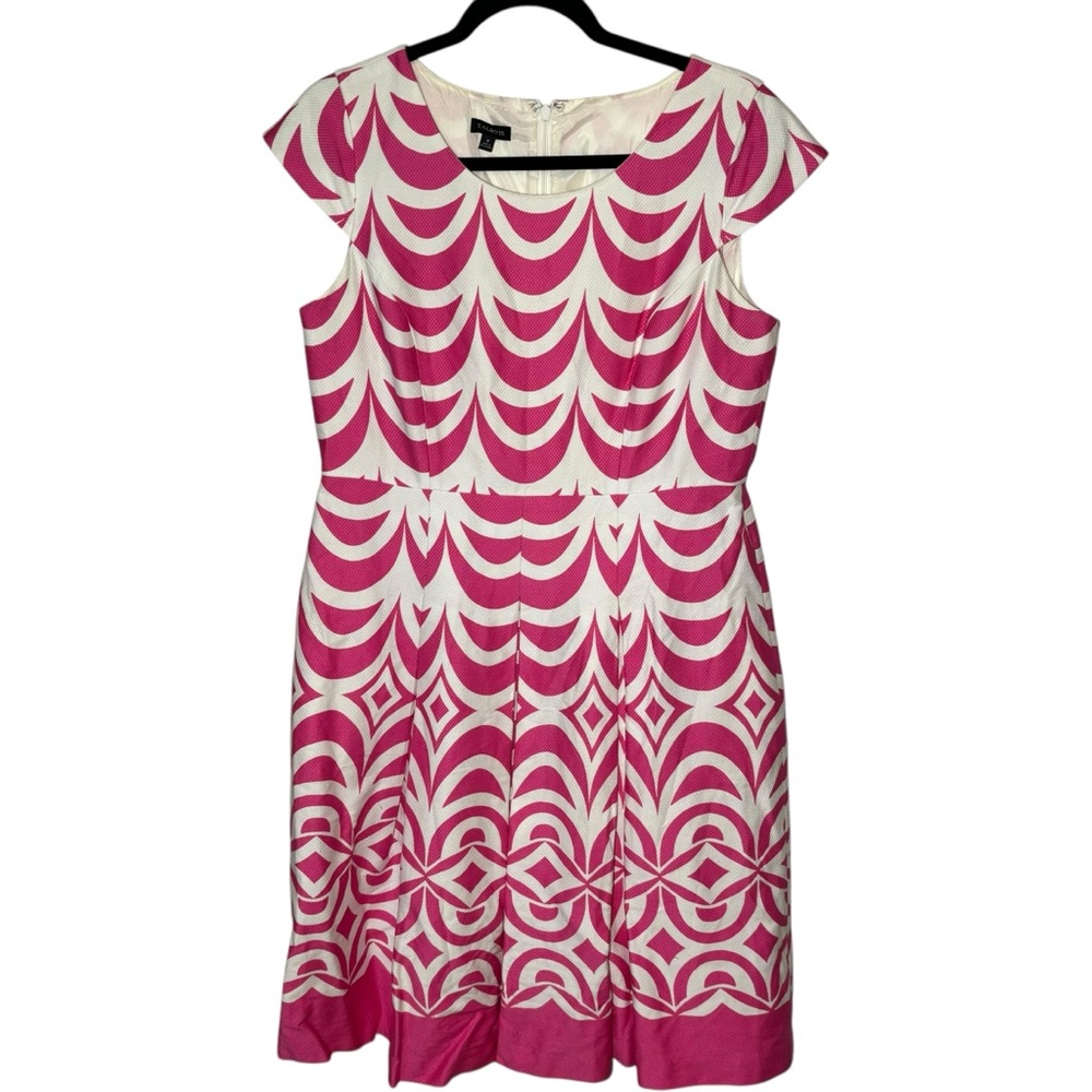 Talbots Women's Size 8 Textured Cap Sleeve‎ Pleated Dress Fit and Flare